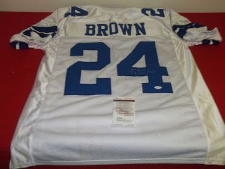 Larry Brown Autographed Dallas Cowboys Football Jersey JSA