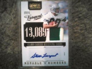  National Treasures Steve Largent Notable Numbers Auto Jersey 9 15
