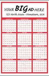 2012  BIG ERASABLE Scheduling Calendar,Laminated write on wipe off