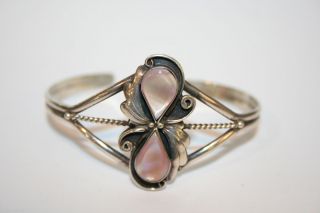 LARGO NAVAJO Sterling Pink Mother of Pearl Southwest Style Cuff