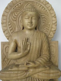 Wooden Buddha Statue 13 75 Stunning Art Protection