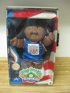 1995 Cabbage Patch Kids Olympikids Black doll with original box and
