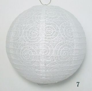 White Rice Paper Lanterns Lamp Shades Size of 12