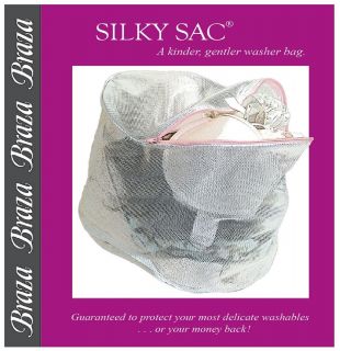 Braza Silky Sac Delicates Mesh Laundry Washer Bag Pink or White