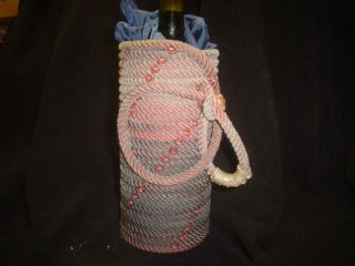 Rope Basket Cowboy Western Used Rope Decor Wedding Wine Holder