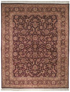 Knotted Kerman Purple Multi Wool Carpet Area Rug 2 6 x 4