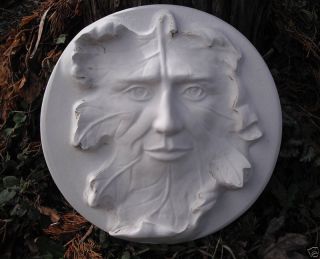 Leaf Face Stepping Stone Plaster Concrete Plastic Mold