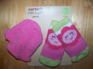 Carters Girls Socks Mitten Little Layette Gift Set