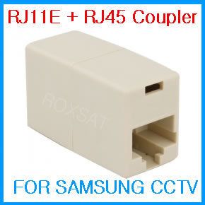 Samsung RJ11E RJ45 Security Camera Cable Extension Coupler