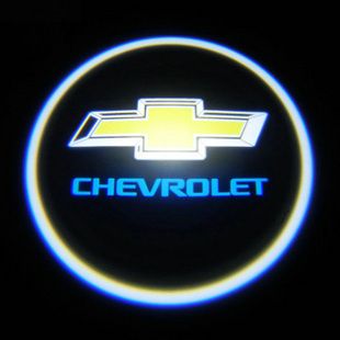 Car Emblem Badge Chevrolet LED Laser Projection Lamp x 2
