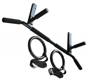 Joist Mounted Pull Up Bar Gymnastic Rings Package