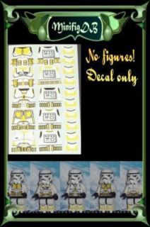 Lego Custom Star Wars Yellow Clone Trooper Decals x 5