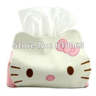 leather tissue box cortoon hello kitty tissue pumping paper towel box
