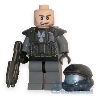 Lego style HALO ODST Custom Dark Silver/Gray Minifig with Rifle   FREE