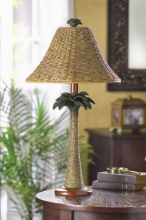 Rattan Styled Palm Tree Table Lamp 25 1 2High Ret$69