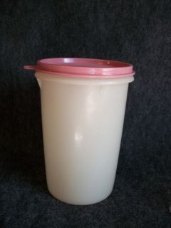 Tupperware Sheer Round Canister 321 with Pink Seal 215
