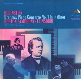 Rubinstein Leinsdorf BSO Brahms Concerto No 1 RCA LSC 2917 VG NM