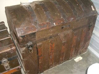 Antique Camel Trunk Late 1800S
