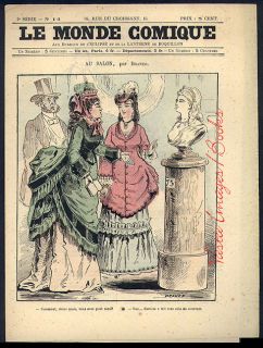 Le Monde Comique 14 Paris Circa 1860s Humor Satire Sale CLEARANCE