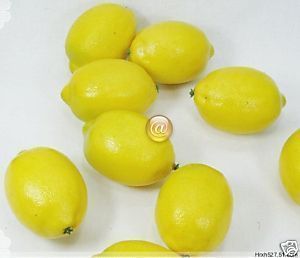 10 Large Lemons Decorative Plastic Artificial Fruit New