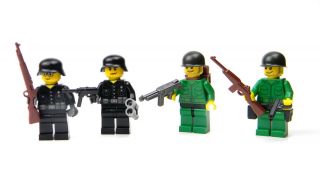 Custom Lego Minifig WWII Soldier German and U s Army