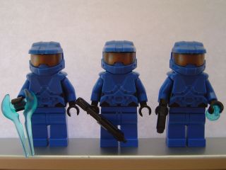 Lego Halo Trio Blue Spartan Master Chief Minifigs New