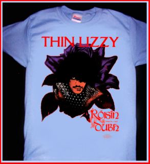 Thin Lizzy Black Rose T Shirt Phil Lynott Vintage Glam