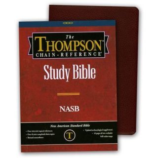Chain Reference Bible Burgundy Genuine Leather Levant Grain