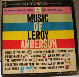 THE MUSIC OF LEROY ANDERSON   WARREN E. VINCENT,   REEL TO REEL TAPE