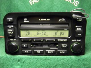 01 07 Lexus LX470 Mark Levinson 6 CD Tape Radio  iPod Aux SAT 86120