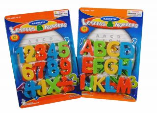 Lot of 52 Educational Magnetic Letters Numbers Symbols