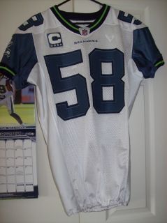 Seattle Seahawks 06 46 Game Worn Lewis Jersey w Capt Patch