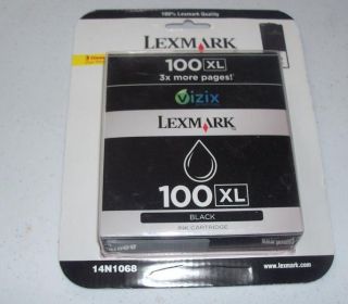 Lexmark 100XL (14N1068) Black Ink Cartridge Genuine Real BNIP Factory