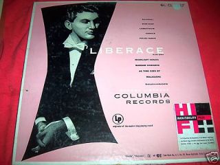 Liberace at The Piano 10in LP CL 6217 VG Shape