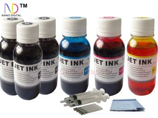 600ml Refill Ink Kit Comb 4 HP Canon Dell Lexmark Brother Printer