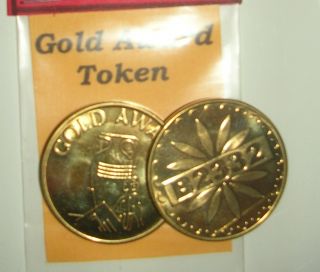 Mills Gold Award Token Antique Slot Machine Gold Award Tokens