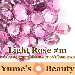 Light Rose M 2 6mm Crystal Bling Rhinestone Flatback Scrapbook Nail