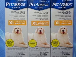 Pet Armor Flea Tick Lice Treatment Drops • Dogs Puppies x Large 89