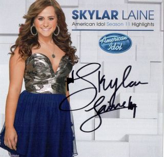Skylar Laine Real Hand Signed American Idol Season 11 CD