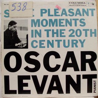 Oscar Levant Some Pleasant Moments in The 20th Century LP VG ml 5324