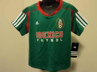 Adidas Mexico Futbol Football Soccer Little Kids Home Call Up Jersey M
