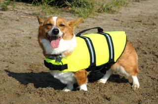 Paws Aboard Yellow Dog Pet Life Jacket Vest Medium