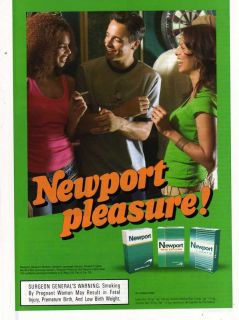 2006 Newport Pleasure Medium Lights Cigarette Print Ad