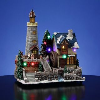 San Francisco Santas Animated Lighthouse Village 842970050612 Think