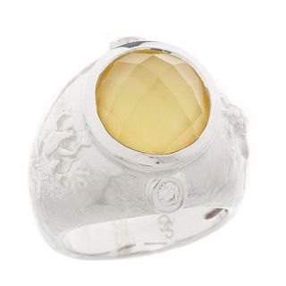  Seidengang Sterling Silver Round Limon Quartz Ring 8 Best Selling