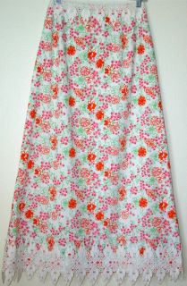 Vintage Lilly Pulitzer Floral Garden Maxi Skirt Size 10