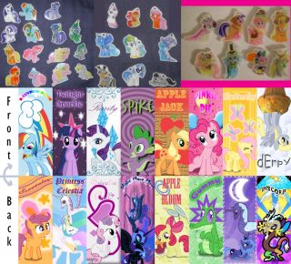 My Little Pony Friendship Is Magic Thick Plastic Glass Like Charms w