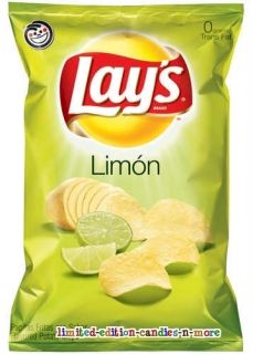 Bag Lays Limon Potato Chips Crisp Fresh Lime