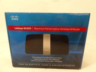 Cisco Linksys E4200 Maximum Performance Dual Band 4 Port Wireless N