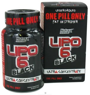 LiPo 6 Black Ultra Concentrate 60 Capsules Nova Formula SEM Dmaa
